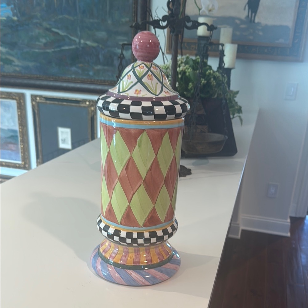 MacKenzie-Childs Pink and Green Decorative Accents